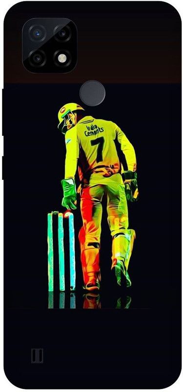 THE NARAYANA COLLECTIONS Back Cover for REALME C21-RMX3201-MAHI,MSD,STUMPS,DHONI,IPL  (Multicolor, Hard Case, Pack of: 1)