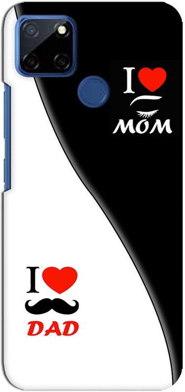 Parshu Back Cover for Realme C25S  (Black, White, Hard Case, Pack of: 1)