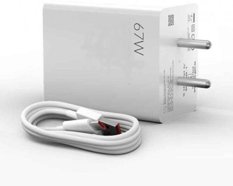 BQeT NA 3 A Mobile Superfast 67W Support Charge 3.0 Charger With Type-C Cable for Mi Redmi/Poco Charger with Detachable Cable  (White, Cable Included)