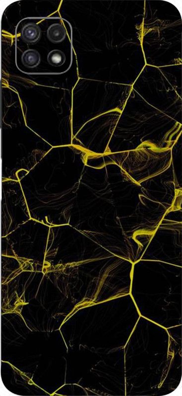 AsSkin Samsung Galaxy A22 5G, samsung galaxy a22 5g, samsung a22 5g Mobile Skin  (Ultra Super Black Abstract With High Matte Finish.)