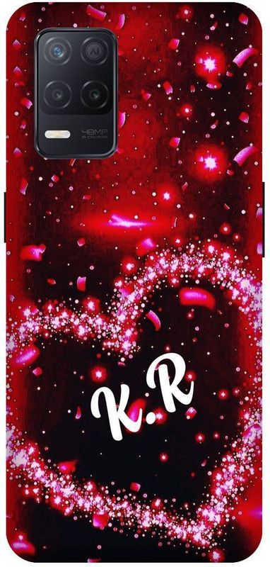 3D U PRINT Back Cover for Realme Narzo 30 (5G),RMX3242 KR, K LOVES R, NAME, LETTER, ALPHABET, KR LOVE  (Red, Waterproof, Pack of: 1)