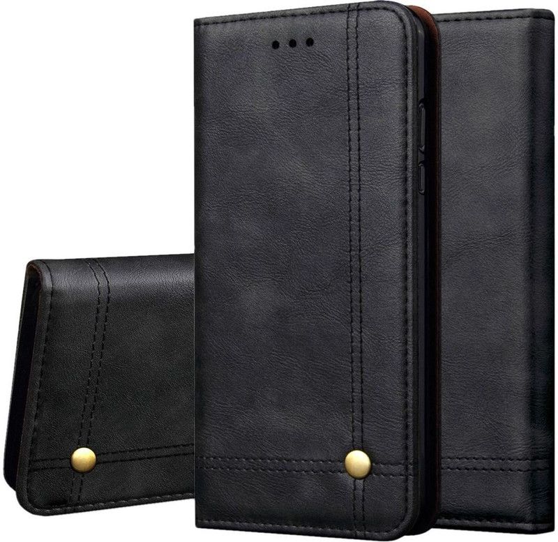 Cubix Book Cover for Samsung Galaxy A9 2018  (Black, Magnetic Case)