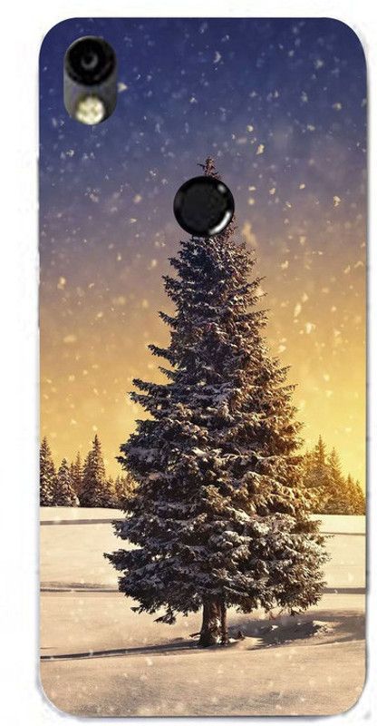 Golden Mask Back Cover for Sky Hawk Back Cover For Tecno Camon I Air White Christmas Tree  (Multicolor, Waterproof, Silicon, Pack of: 1)