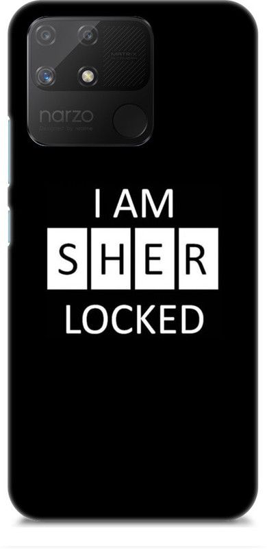 Mast Kalandar Back Cover for realme Narzo 50A  (Black, White, Hard Case, Pack of: 1)