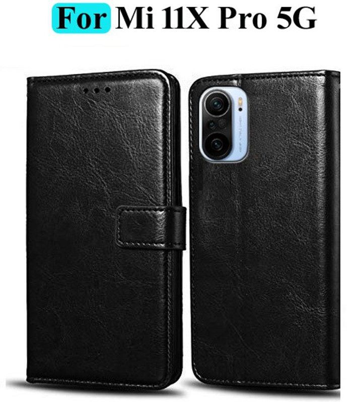 Mashgul Wallet Case Cover for Mi 11X, Mi 11X Pro 5G  (Black, Shock Proof, Pack of: 1)
