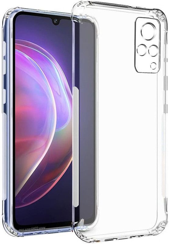 CELLCAMPUS Back Cover for V21 5G VIVO  (Transparent, White, Grip Case, Pack of: 1)