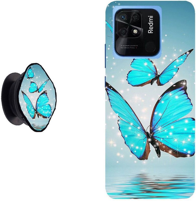 Hello Case Back Cover for Redmi 10, Redmi 10c  (Blue, Cases with Holder, Pack of: 2)
