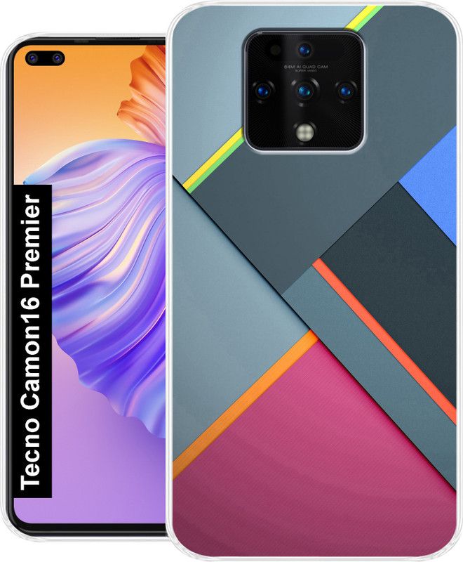 Coolcase Back Cover for Tecno Camon 16 Primier  (Multicolor, Grip Case, Silicon)