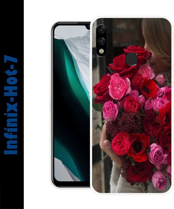 CellWorld Back Cover for Infinix Hot 7  (Multicolor, Grip Case, Silicon)