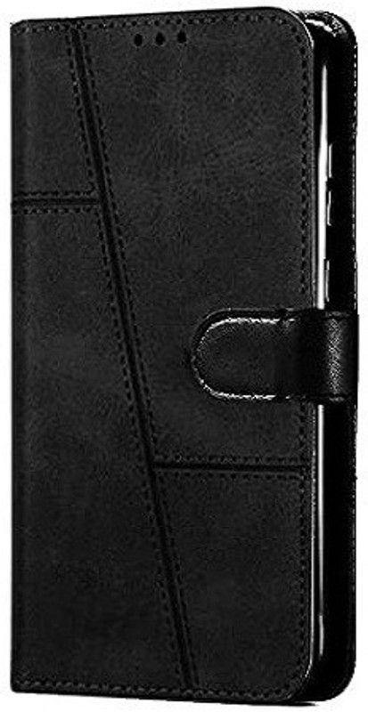 RAWAT Flip Cover for Vivo Y55 5G Flip Cover  (Black, Dual Protection, Pack of: 1)