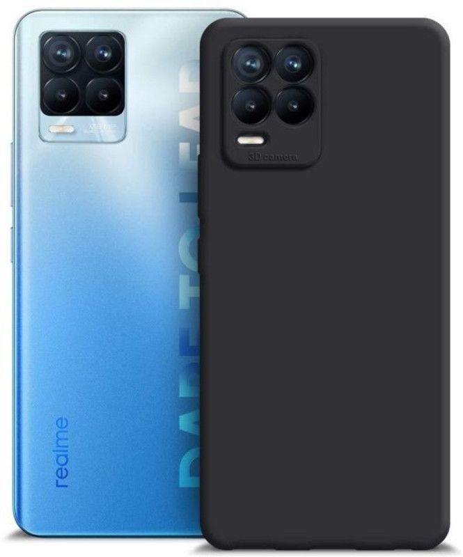 ALONZO Back Cover for Realme 8 4G  (Black, Grip Case, Pack of: 1)