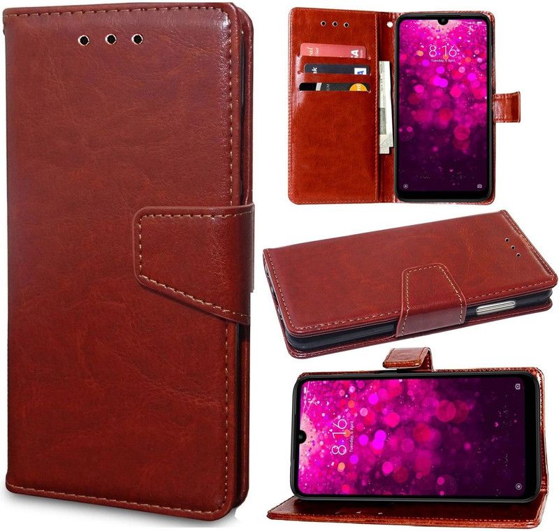 Unistuff Flip Cover for Mi Redmi Y3, Mi Redmi 7, Redmi Y3, Redmi 7  (Brown, Dual Protection, Pack of: 1)