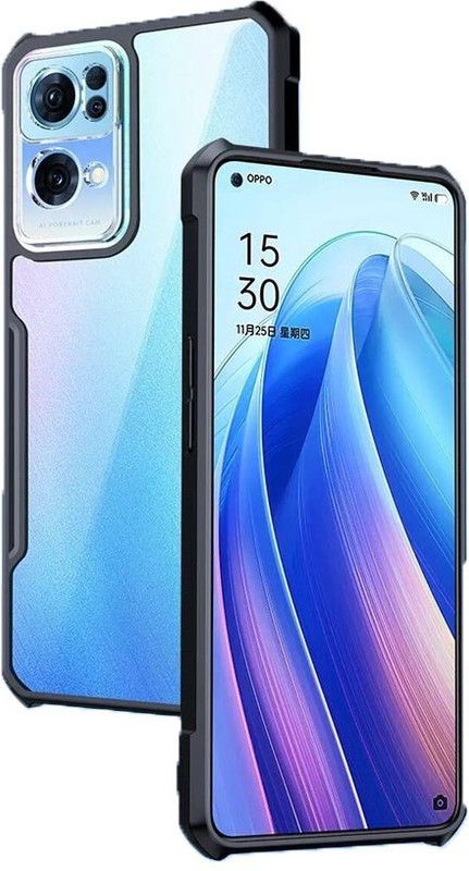 S-Hardline Back Cover for Oppo Reno 7 Pro, Buffed corners to protect from shocks and dents  (Transparent)