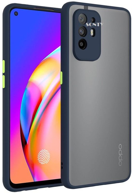 SONTY Back Cover for OPPO F19 Pro+ 5G  (Blue, Silicon, Pack of: 1)