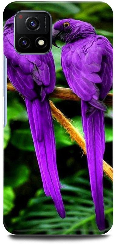 play fast Back Cover for Vivo Y72 5G, V2060 PARROT, PURPLE, PARROT, PIGEON  (Purple, Hard Case, Pack of: 1)