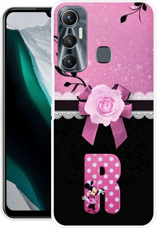 KLC Back Cover for Infinix Hot 11  (Black, Pink, Grip Case, Silicon)