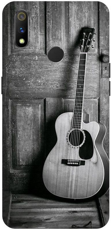 URCHIN Back Cover for Realme 3 guitar, guitar love, cool, love, music, instuments, black and white  (Multicolor, Shock Proof, Pack of: 1)