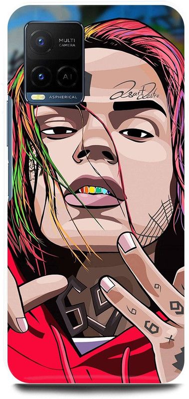 play fast Back Cover for Vivo Y33s, V2109 TEKASHI, GOOBA, CUTE, GIRL  (Red, Hard Case, Pack of: 1)