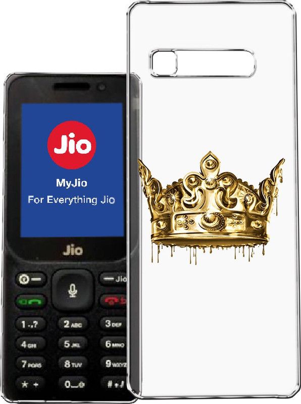 HANIRY Back Cover for Jio F320 / f320 mobile cover | GOLDEN CROWN | Design | PNG_32  (Multicolor, Flexible, Silicon, Pack of: 1)