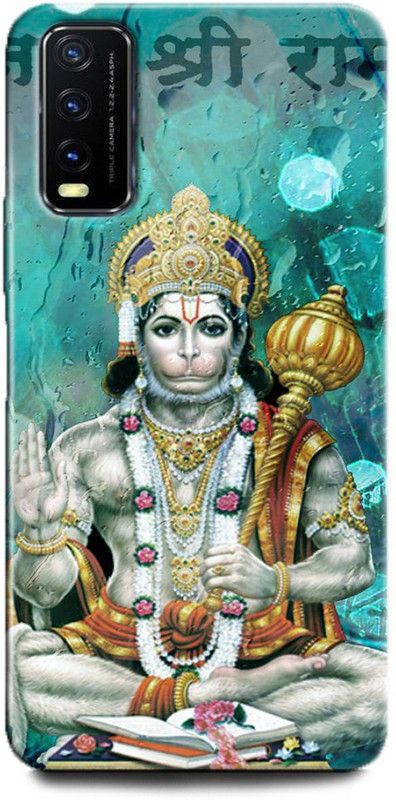 INDICRAFT Back Cover for Vivo Y12G, V2068 HANUMAN JI , LORD HANUMAN, GOD, BAJRANGBALI  (Multicolor, Dual Protection)