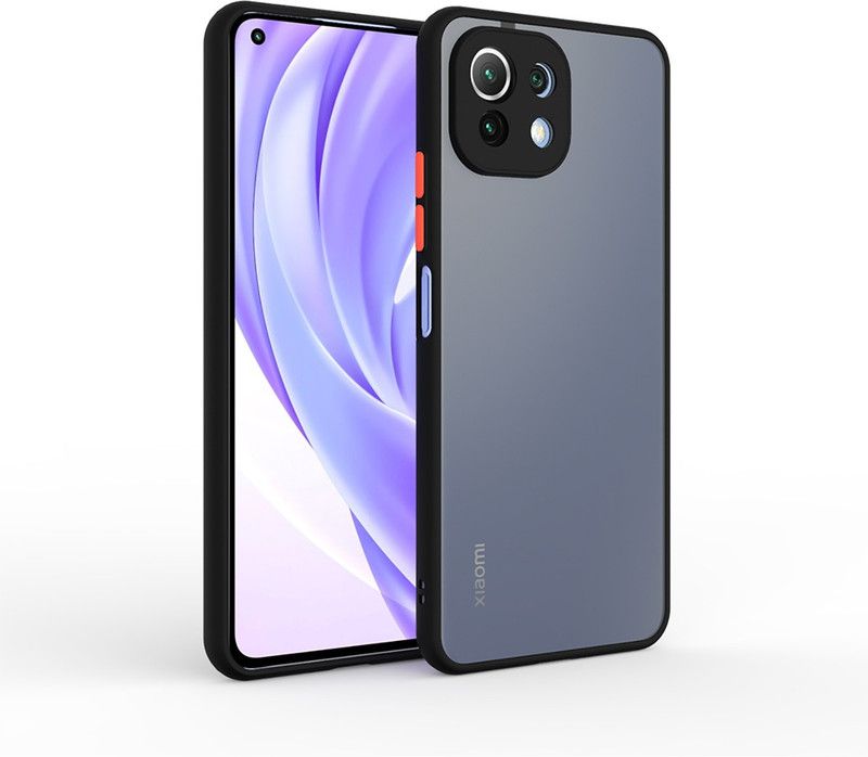 Instyle Back Cover for Mi 11 Lite  (Black, Camera Bump Protector, Pack of: 1)