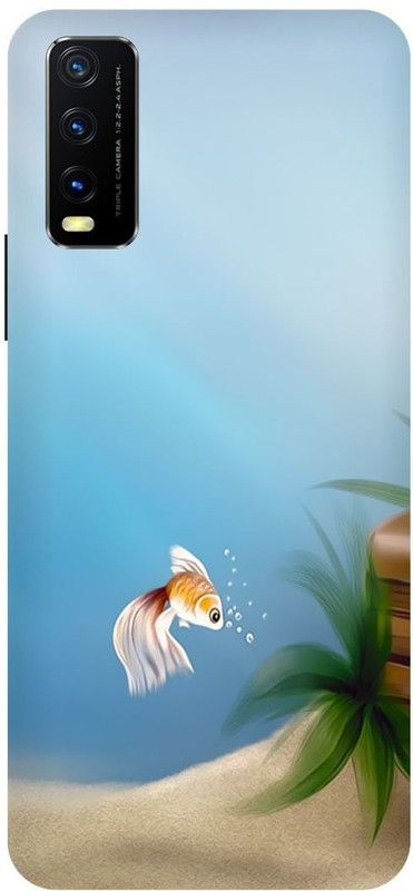Bluvver Back Cover for Vivo Y12s, V2033, Printed Cute Fish Back Cover  (Multicolor, Hard Case, Pack of: 1)