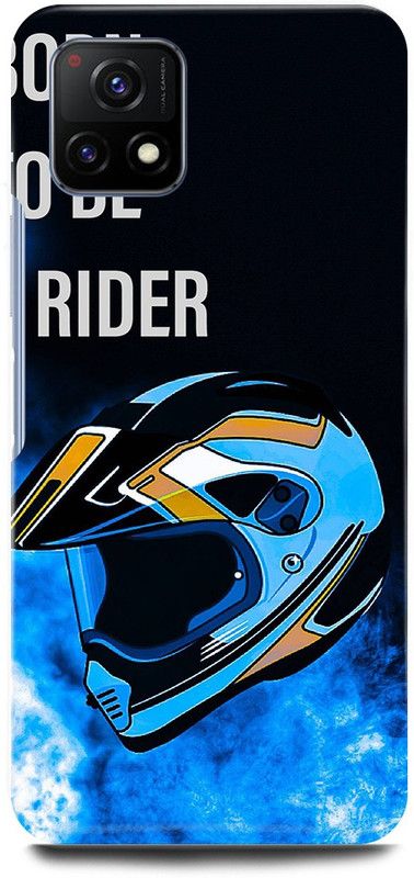 play fast Back Cover for Vivo Y72 5G, V2060 HELMET, BIKE, RIDER, RACER  (Blue, Hard Case, Pack of: 1)