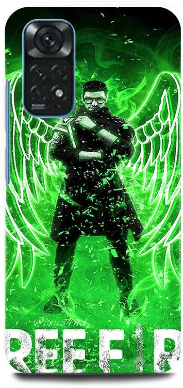 play fast Back Cover for Redmi Note 11S FREE, FIRE, GAME, TEAM  (Green, Hard Case, Pack of: 1)
