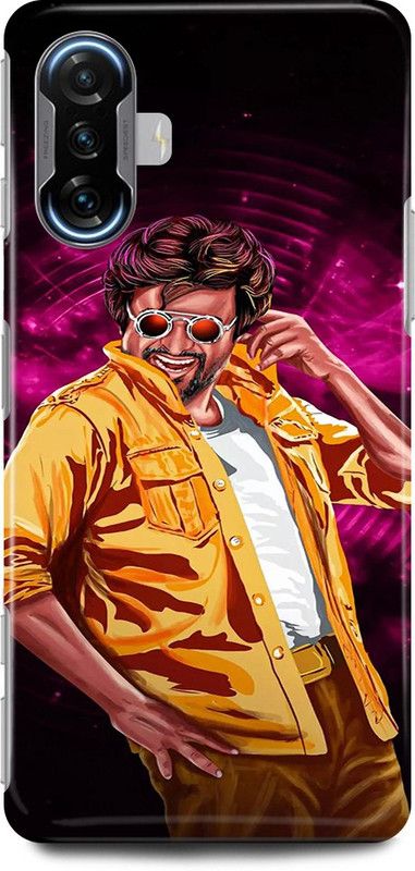 play fast Back Cover for POCO F3 GT RAJNIKANTH, SOUTH, HERO, ACTOR  (Yellow, Hard Case, Pack of: 1)
