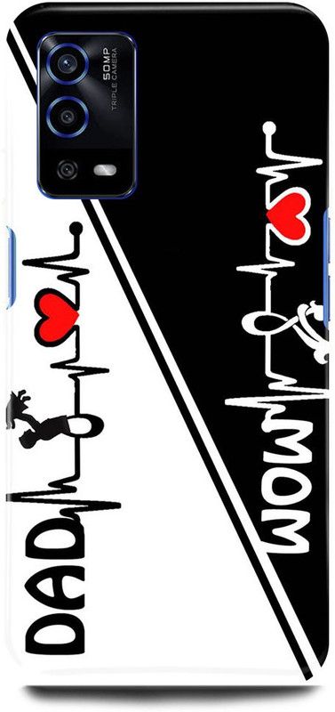 FUGGA Back Cover for OPPO A74 5G, LIFE, LINE, MOM, DAD, LOVE  (Multicolor, Hard Case, Pack of: 1)