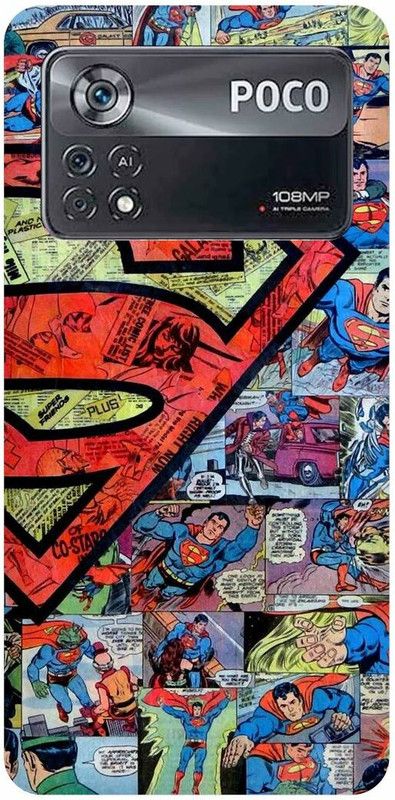 PICHKU Back Cover for POCO X4 PRO- 2201116PG-SUPER,MAN,AVENGERS,HERO,END,GAME,SIGN,DIAMOND  (Multicolor, Hard Case, Pack of: 1)