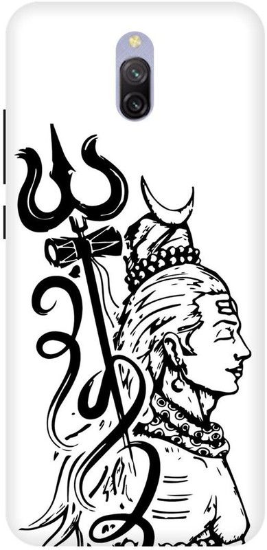 play fast Back Cover for Redmi 8A Dual, OM, MAHADEV, MAHAKAL, SHIV, JI, TRISHOOL  (White, Hard Case, Pack of: 1)