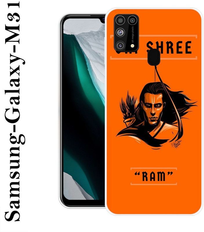 KUDI Back Cover for Samsung Galaxy M31  (Black, Orange, Grip Case, Silicon)
