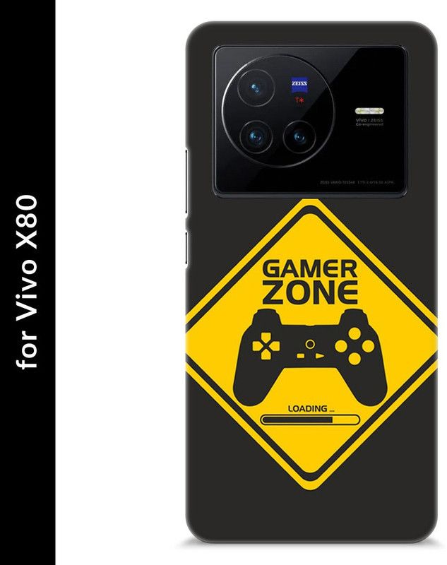 Chiraiyaa Back Cover for vivo X80  (Black, Yellow, Hard Case, Pack of: 1)