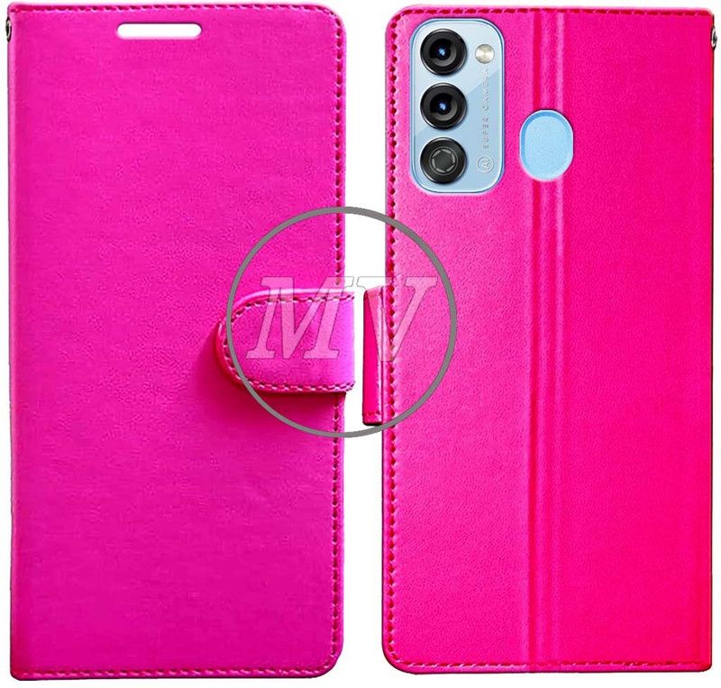 MV Back Cover for Itel Vision 3  (Pink, Cases with Holder, Pack of: 1)