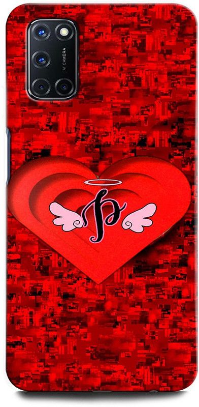 ORBIQE Back Cover for OPPO A52 2061 P, P LETTER, P ALPHABET, DESIGN  (Multicolor, Hard Case, Pack of: 1)