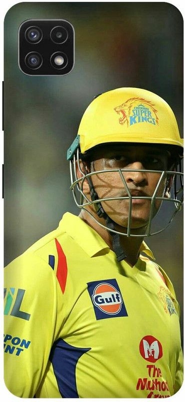 SAVETREE Back Cover for Samsung A22 5G, DHONI, MS DHONI, MAHENDRA SINGH DHONI, CRICKETER  (Multicolor, Dual Protection, Pack of: 1)