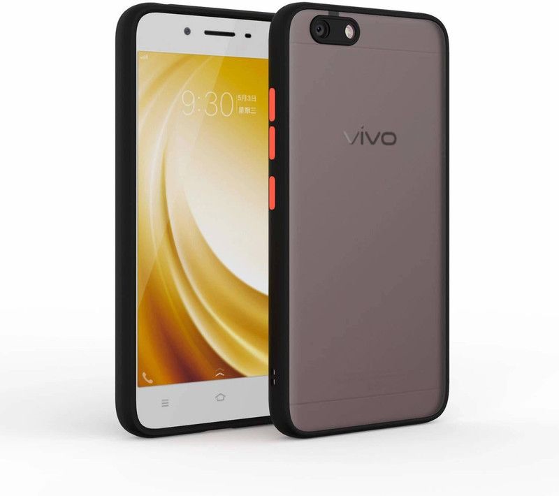 AOnes Back Cover for VIVO Y53  (Black, Cases with Holder, Pack of: 1)