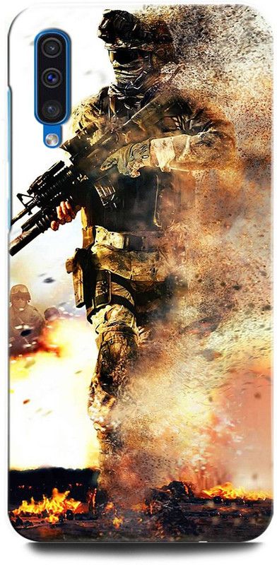 ORBIQE Back Cover for SAMSUNG Galaxy A50 ARMY, TXTURE, ARMY UNIFORM, MILITARY, COMO, COMOFLAGE  (Multicolor, Hard Case, Pack of: 1)