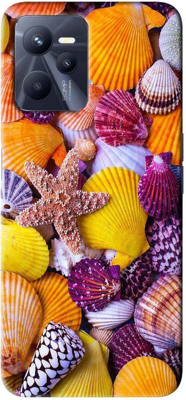 NDCOM Back Cover for Realme C35 Sea Shells Printed  (Multicolor, Hard Case, Pack of: 1)