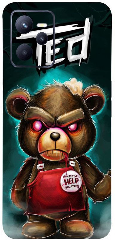 CLAXA Angry Teddy Realme C35 Back Skin Guard, Angry Teddy, REALME C35 Mobile Skin  (Angry Teddy Skin With Super matte finish)