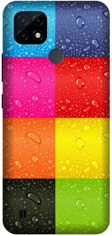 Yoprint Back Cover for REALME C21 Colorful Background Printed back Cover  (Multicolor, Hard Case)