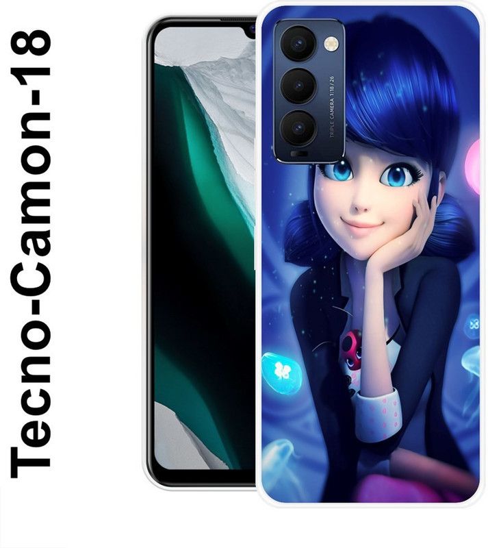 SIMAWAT Back Cover for Tecno Camon 18  (Multicolor, Grip Case, Silicon)