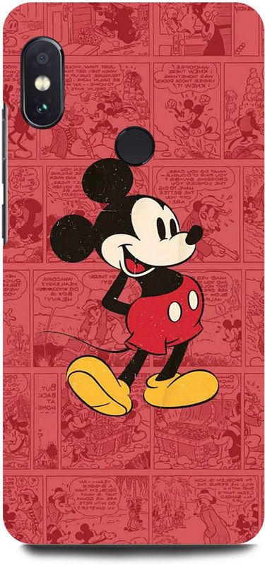 FUGGA Back Cover for Redmi Note 6 Pro, MICKEY, MOUSE, ART, CARTOON, TEDDY, DOLL  (Multicolor, Hard Case, Pack of: 1)