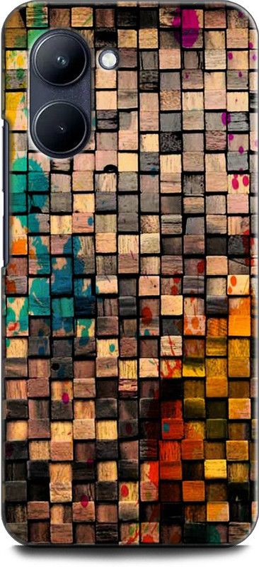 WallCraft Back Cover for Realme C33, RMX3624 WOODEN, WALL, COLOURFULL, RETRO  (Multicolor, Dual Protection, Pack of: 1)