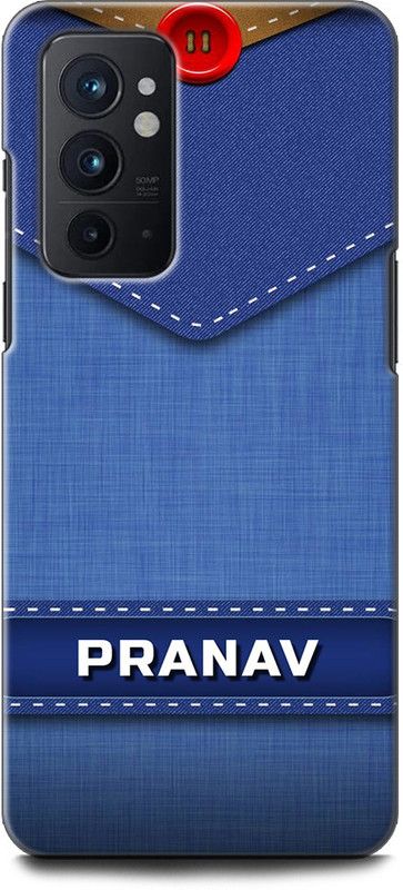 WallCraft Back Cover for OnePlus 9RT 5G PRANAV NAME, P LETTER, BLUE, JEANS, ALPHABET, DESIGN  (Multicolor, Dual Protection, Pack of: 1)