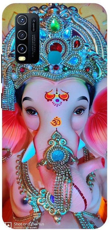 THE NARAYANA COLLECTIONS Back Cover for VIVO Y30- 1938-BAPPA,GANESH,JI,BHAGWAN,GANPATI  (Multicolor, Hard Case, Pack of: 1)