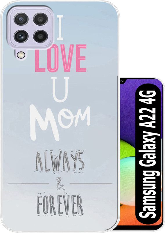 Hostprint Back Cover for Samsung Galaxy A22 (4G)  (Blue, White, Flexible, Silicon, Pack of: 1)
