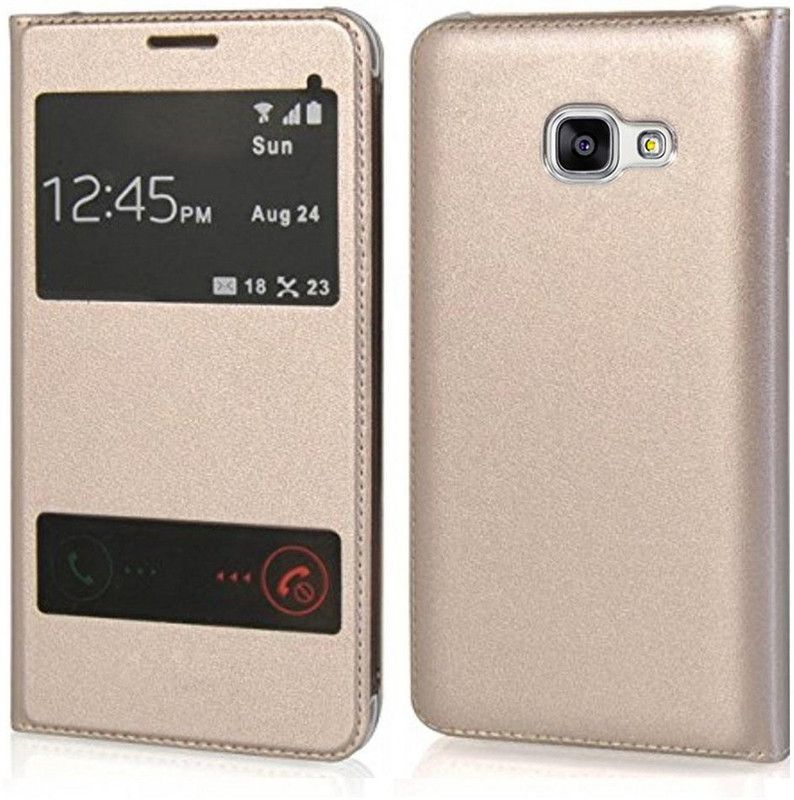 Elica Flip Cover for Samsung Galaxy A8 Plus 2018  (Gold, Shock Proof, Pack of: 1)