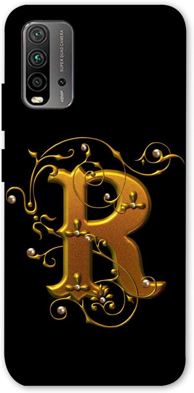 JAIBHAGWAN Back Cover for Redmi 9 Power  (Black, Gold, Hard Case, Pack of: 1)